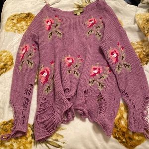 Wildfox ‘Little Edie’ Lennon Floral Sweat